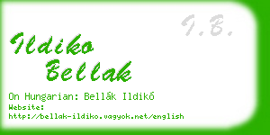 ildiko bellak business card