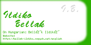 ildiko bellak business card